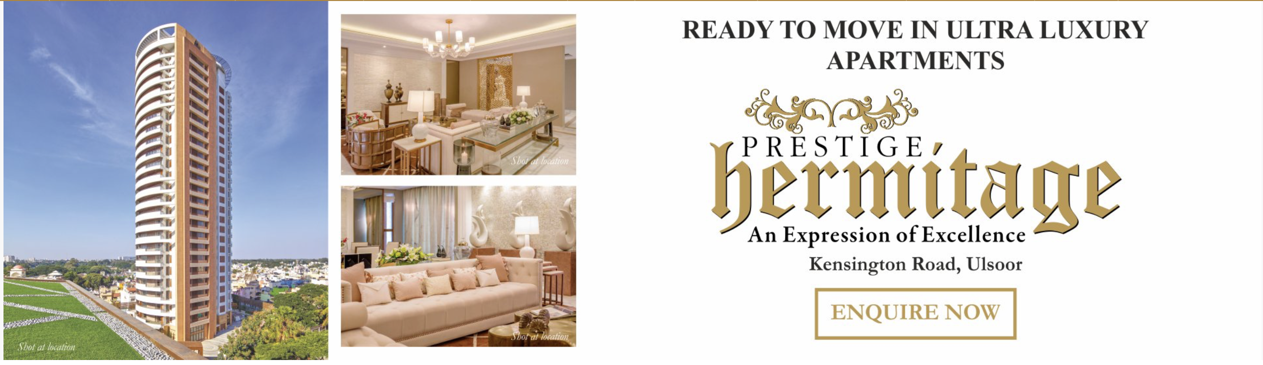 Ready to move in ultra luxury apartments at Prestige Hermitage in Bangalore